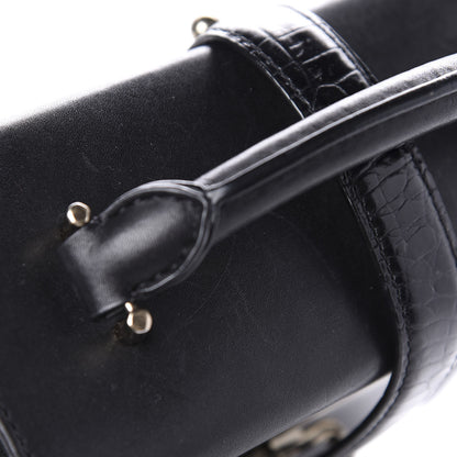 Alexander Wang Calfskin Crocodile Embossed Tai Dopp Kit Bag Black 10 of 16