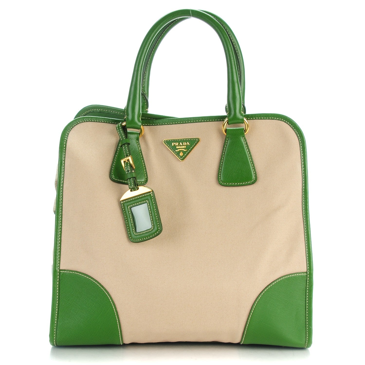 Prada Canapa Saffiano Shopping Tote Corda Larice 1 of 9