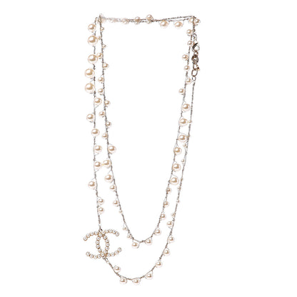 Chanel Pearl CC Long Necklace Gold 3 of 6