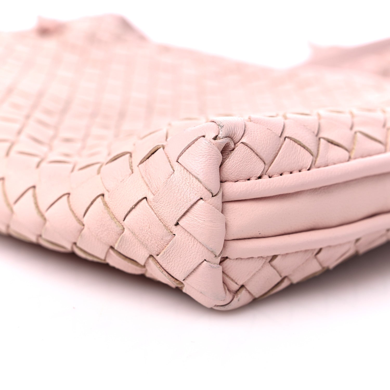 Bottega Veneta Nappa Intrecciato Nodini Crossbody Messenger Flamingo 9 of 12