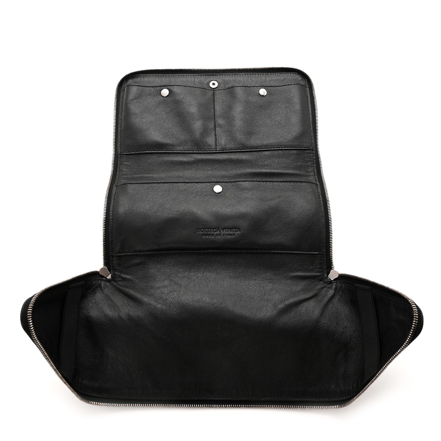 Calfskin Intarsio Toiletry Case Black