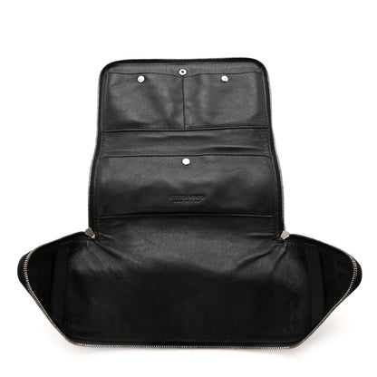 Bottega Veneta Calfskin Intarsio Toiletry Case Black 5 of 7