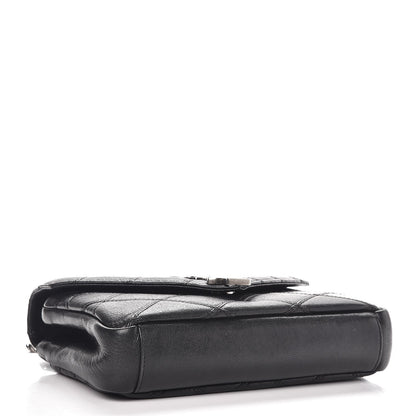 Saint Laurent Calfskin Matelasse Diamond Quilted Monogram Medium College Bag Black 4 of 7