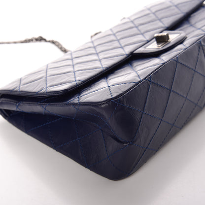 Chanel Aged Calfskin Quilted 2.55 Reissue 227 Flap Navy Blue 10 of 12
