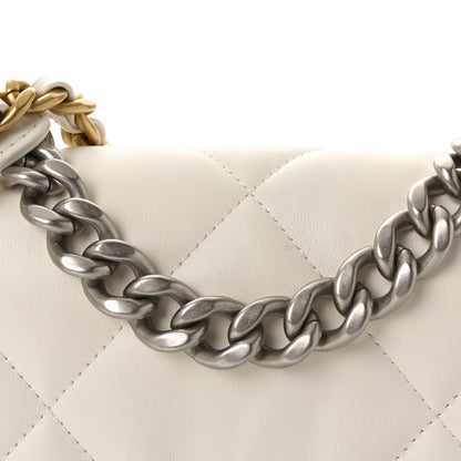 Chanel Lambskin Quilted Medium Chanel 19 Flap White 8 of 10