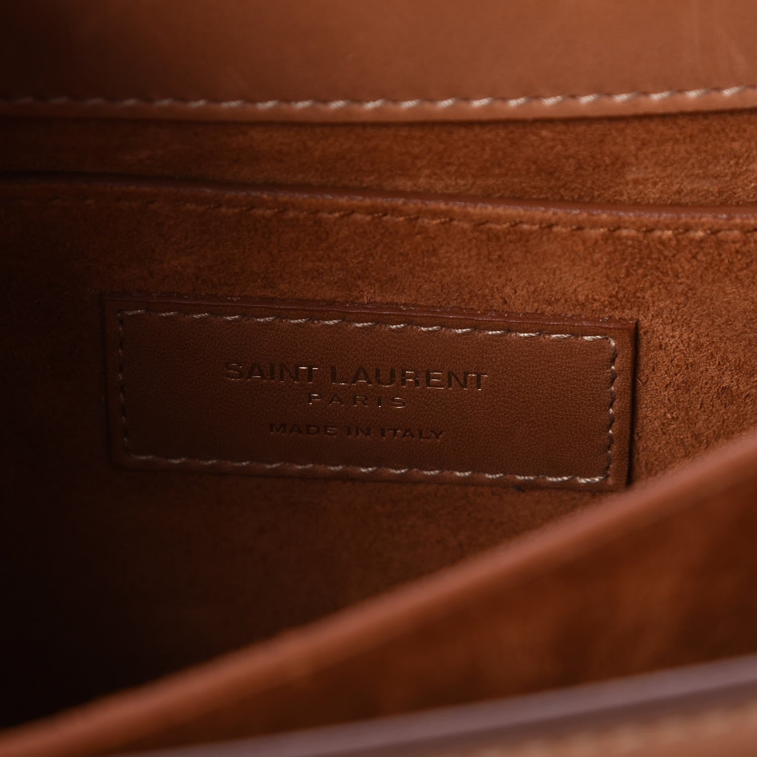 Saint Laurent Calfskin Medium Monogram Sunset Tan 6 of 9
