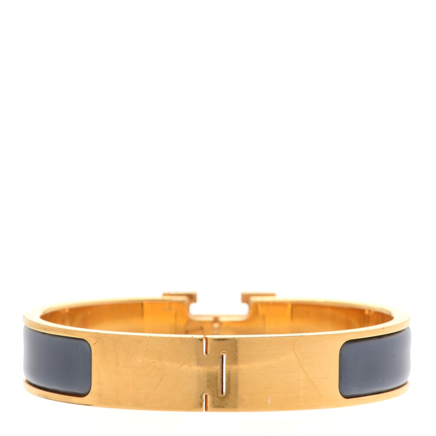 Enamel Narrow Clic Clac H Bracelet PM Ardoise