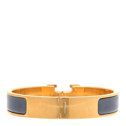 Hermes Enamel Narrow Clic Clac H Bracelet PM Ardoise 3 of 6