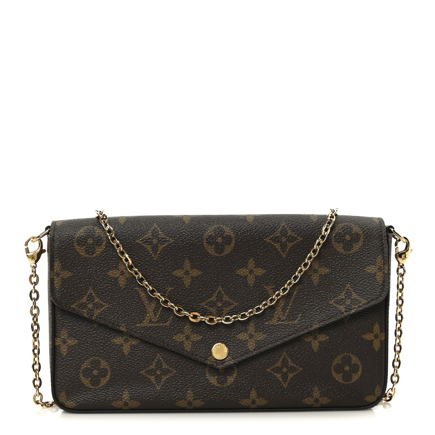 Monogram Pochette Felicie Chain Wallet Fuchsia