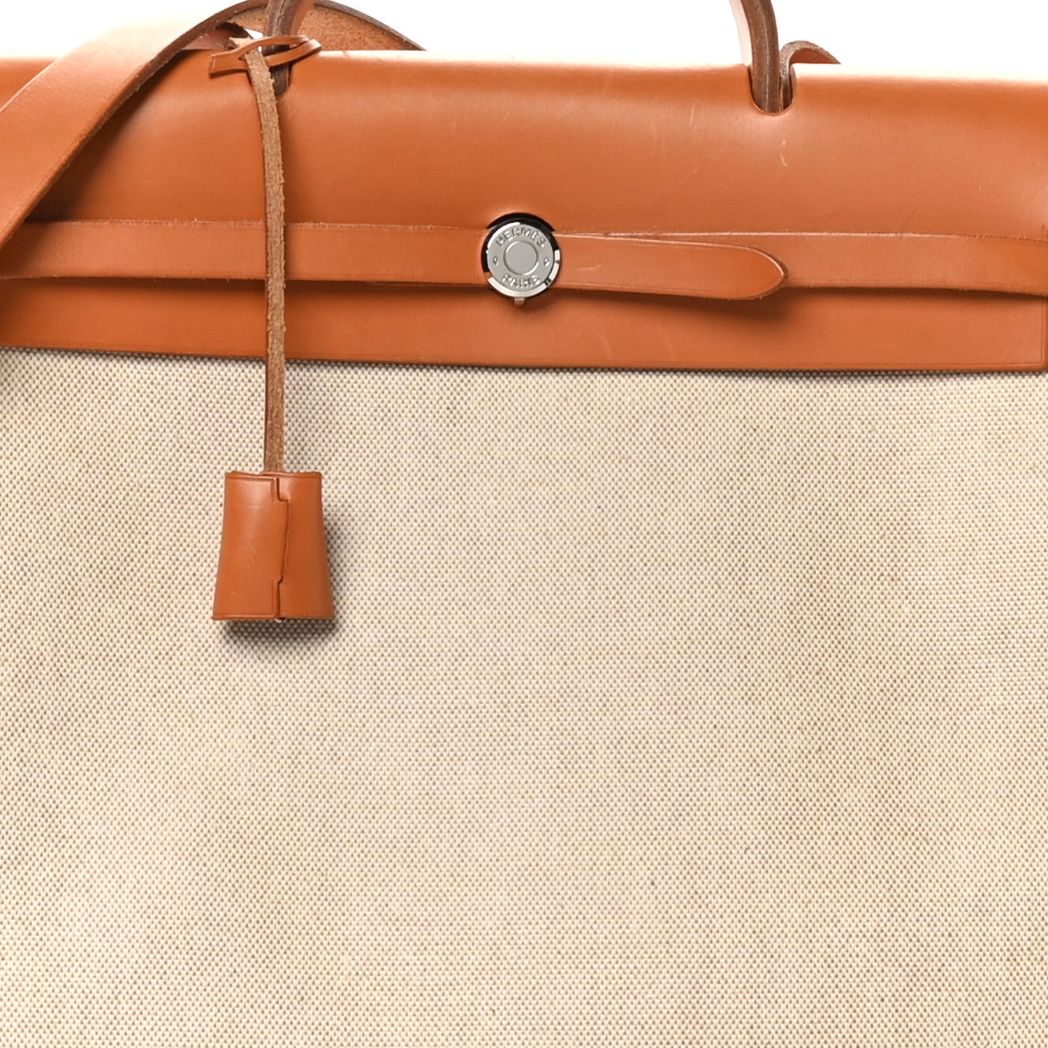 Hermes Toile Vache Calfskin Herbag 39 MM Natural 10 of 15