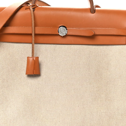 Hermes Toile Vache Calfskin Herbag 39 MM Natural 10 of 15