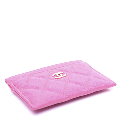 Chanel Caviar Quilted Card Holder Pink 4 of 12
