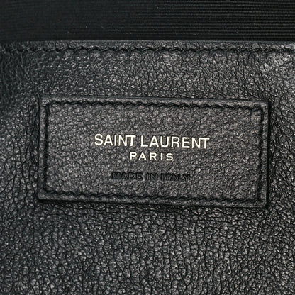 Saint Laurent Lambskin Quilted Icare Cosmetic Pouch Black 6 of 10