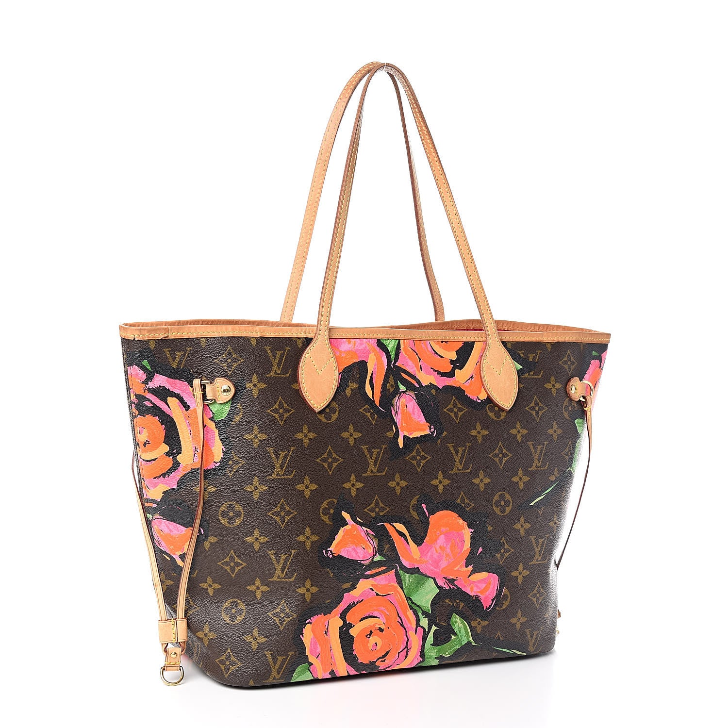 Louis Vuitton Monogram Roses Neverfull MM 3 of 13