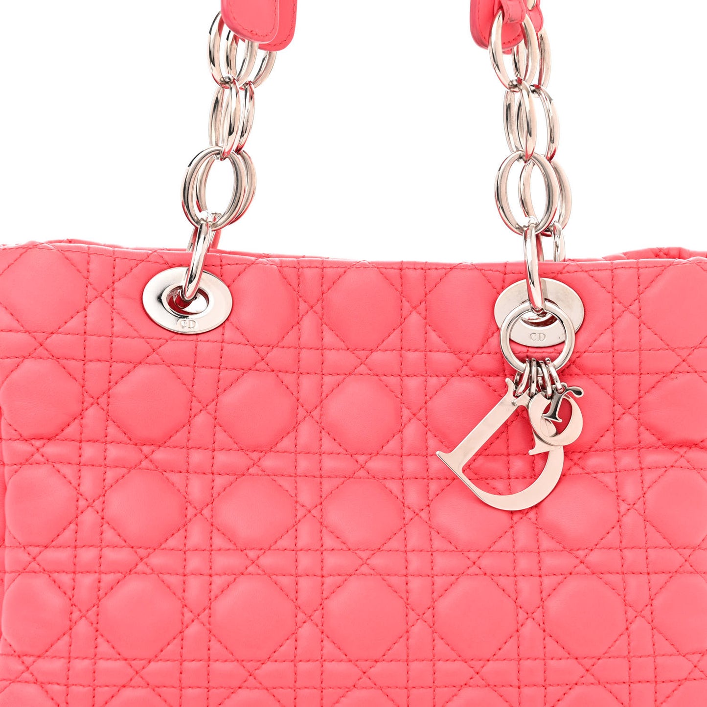 Lambskin Cannage Small Dior Soft Shopping Tote Pink