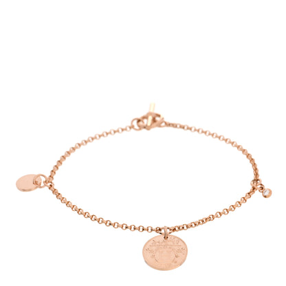 Hermes 18K Rose Gold Diamond PM Ex-Libris Bracelet ST 1 of 3