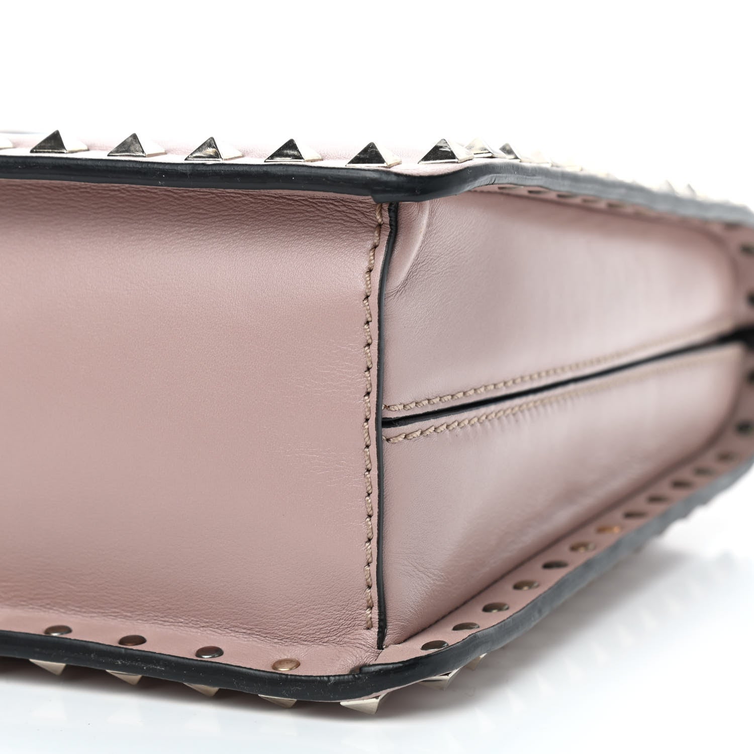 Valentino Garavani Calfskin Rockstud Tote Poudre 4 of 9