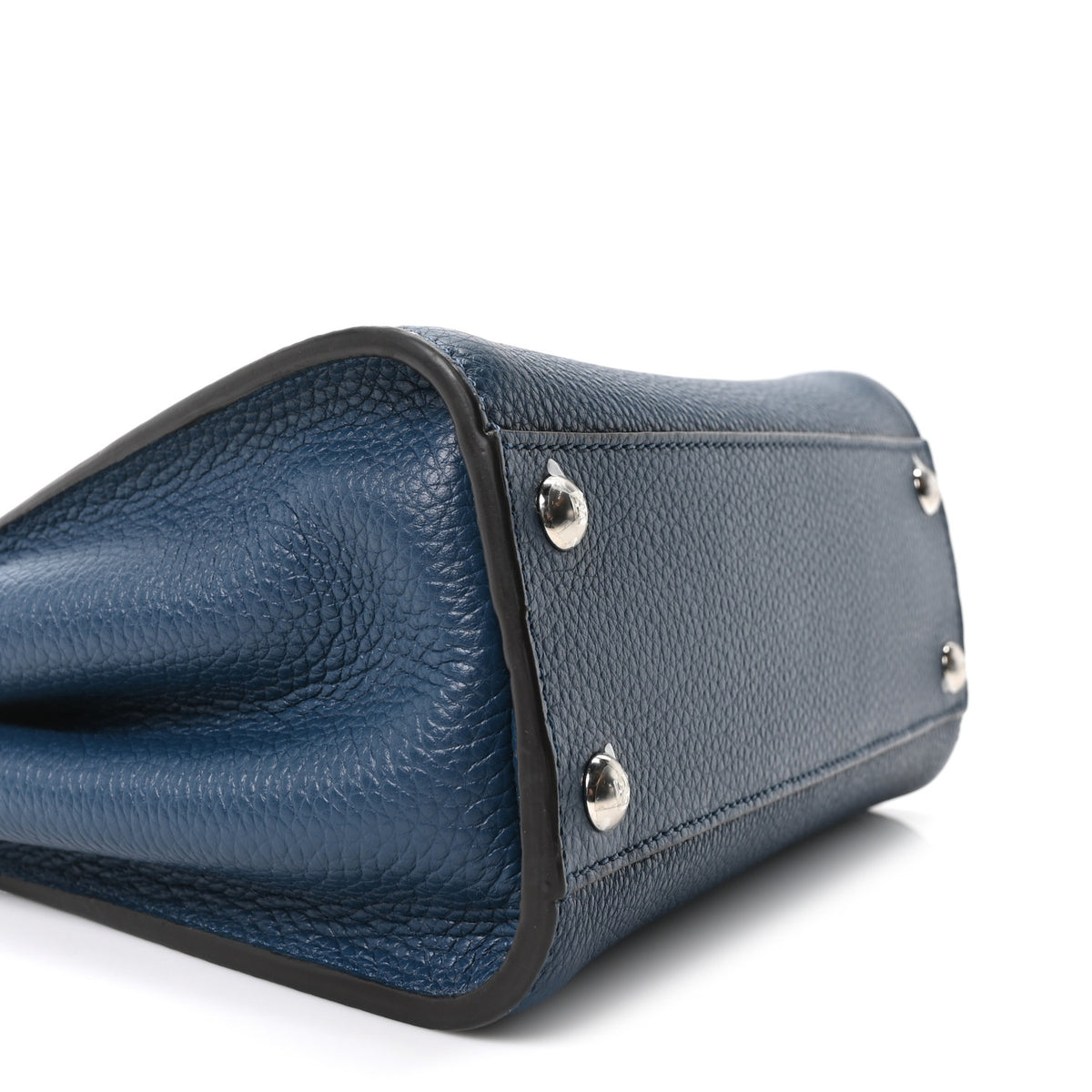 Fendi Cuoio Romano Selleria Macro Stitchings Mini Peekaboo Iconic Satchel Placca Argento 7 of 9