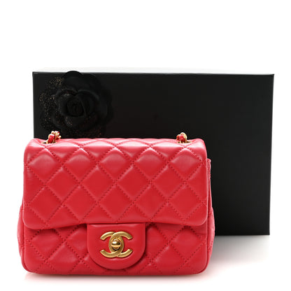 Chanel Lambskin Quilted Mini Pearl Crush Flap Red 11 of 11