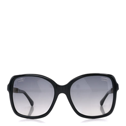 Chanel Crystal Baguette Polarized Square Sunglasses 5308-B Black 2 of 8