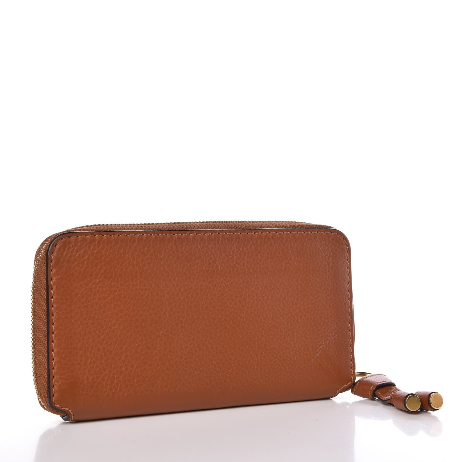 Chloe Grained Calfskin Marcie Long Zip Around Wallet Tan 3 of 9