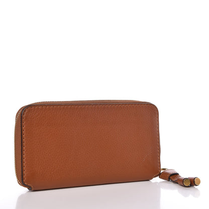 Chloe Grained Calfskin Marcie Long Zip Around Wallet Tan 3 of 9