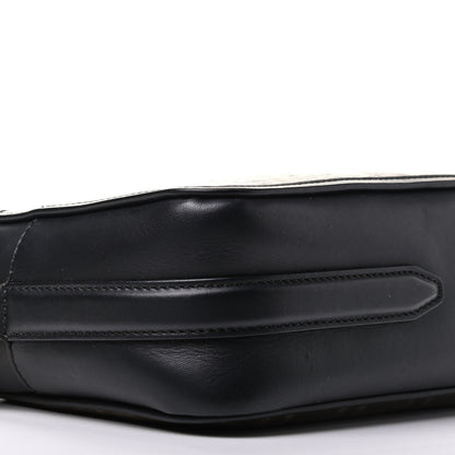 Fendi Glazed Fabric Vitello Century FF 1974 Stamp Patch Camera Case Mogano Panna Black 13 of 16