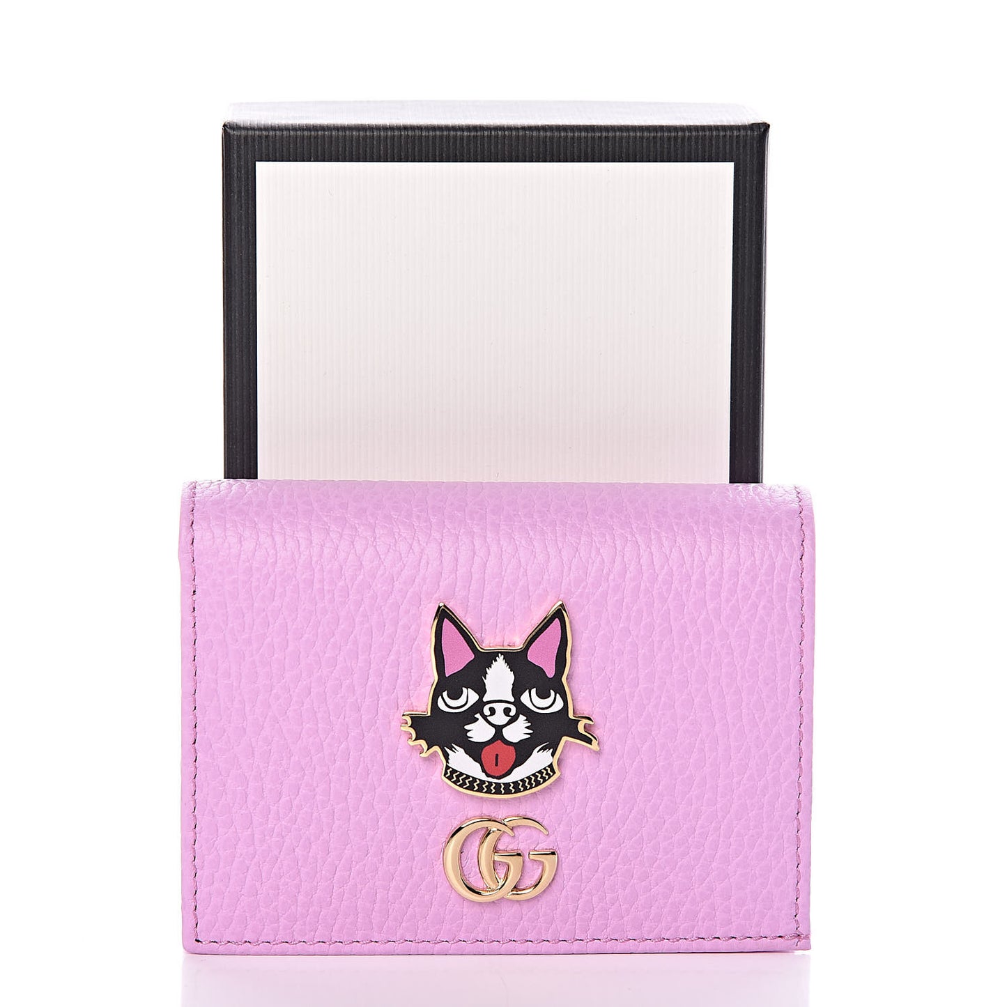 Dollar Calfskin Bosco Card Case Wallet Malva