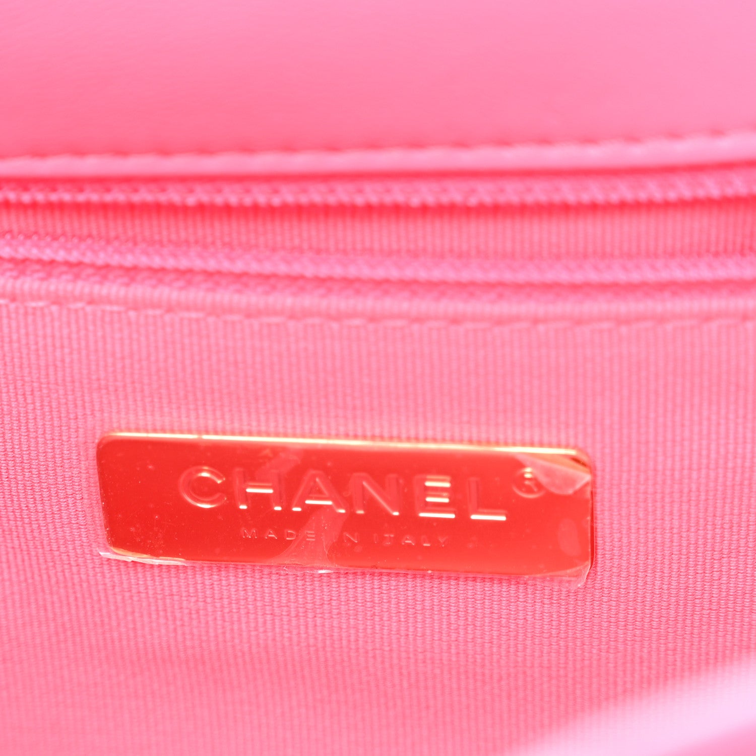 Chanel Goatskin Quilted Large Chanel 19 Flap Neon Pink 6 of 10