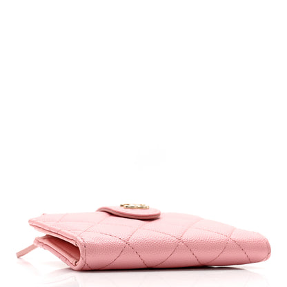 Chanel Caviar Quilted Compact Zipped Pocket Wallet Pink 4 of 12