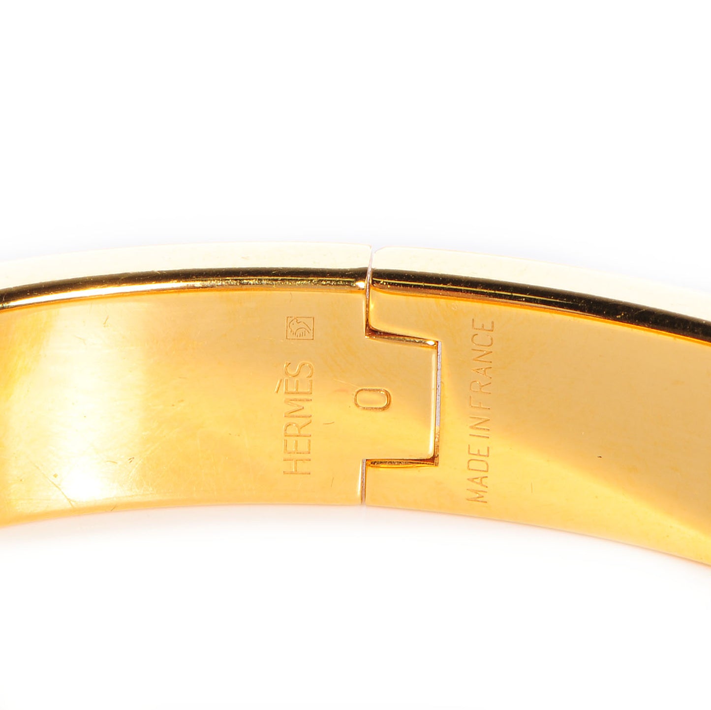 Enamel Narrow Clic Clac H Bracelet PM White
