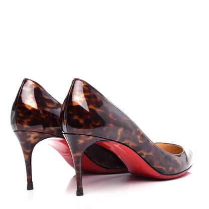 Christian Louboutin Patent Tartaruga Decollete 554 70 Pumps 40.5 Testa Di Moro 4 of 11