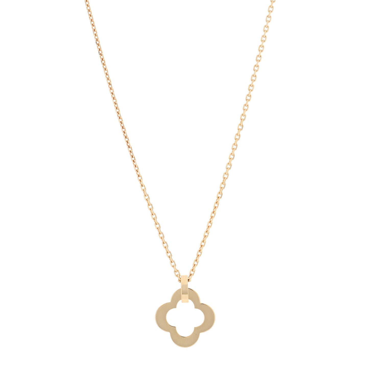 18K Yellow Gold Byzantine Alhambra Pendant Necklace