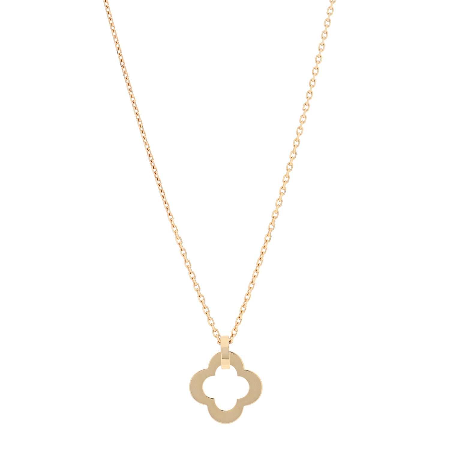 Van Cleef & Arpels 18K Yellow Gold Byzantine Alhambra Pendant Necklace 1 of 3