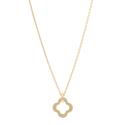 Van Cleef & Arpels 18K Yellow Gold Byzantine Alhambra Pendant Necklace 1 of 3