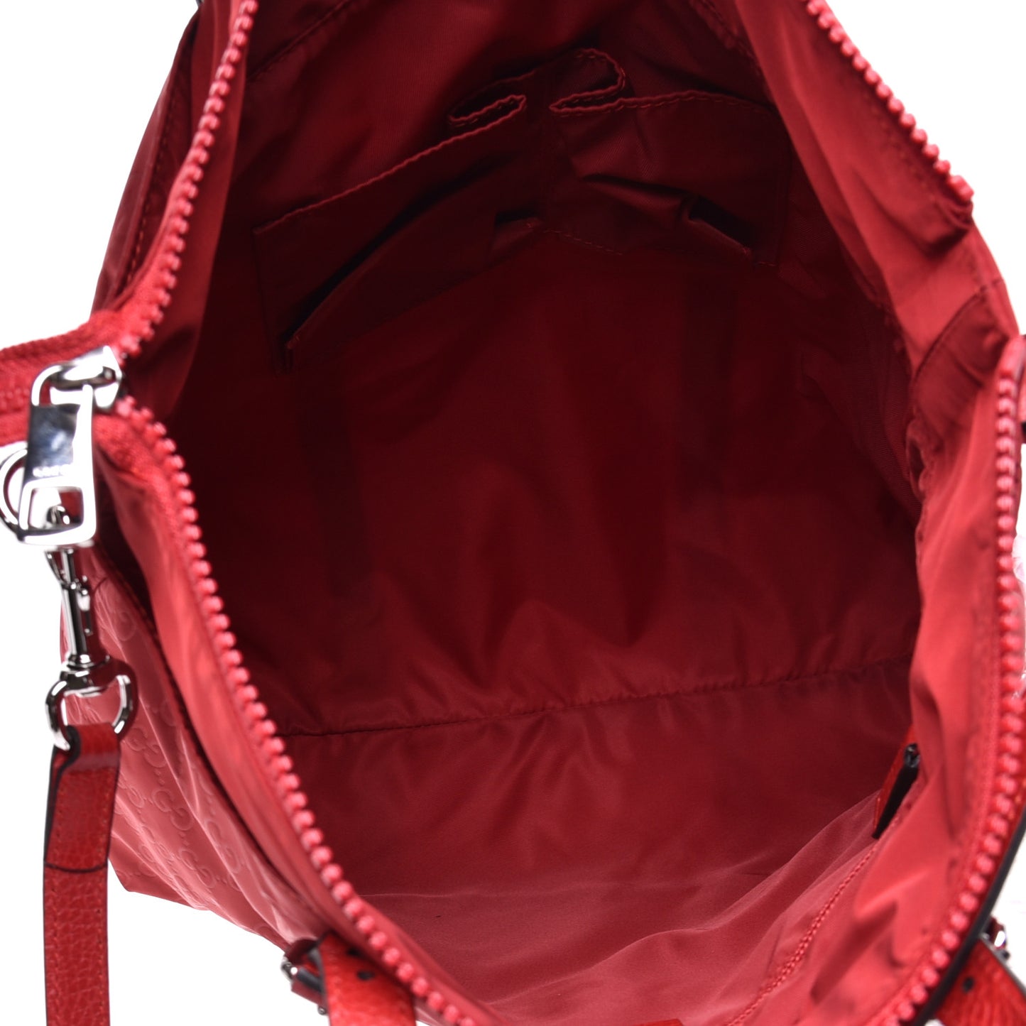Nylon Monogram Dollar Calfskin Medium Vertical Tote Vibrant Red