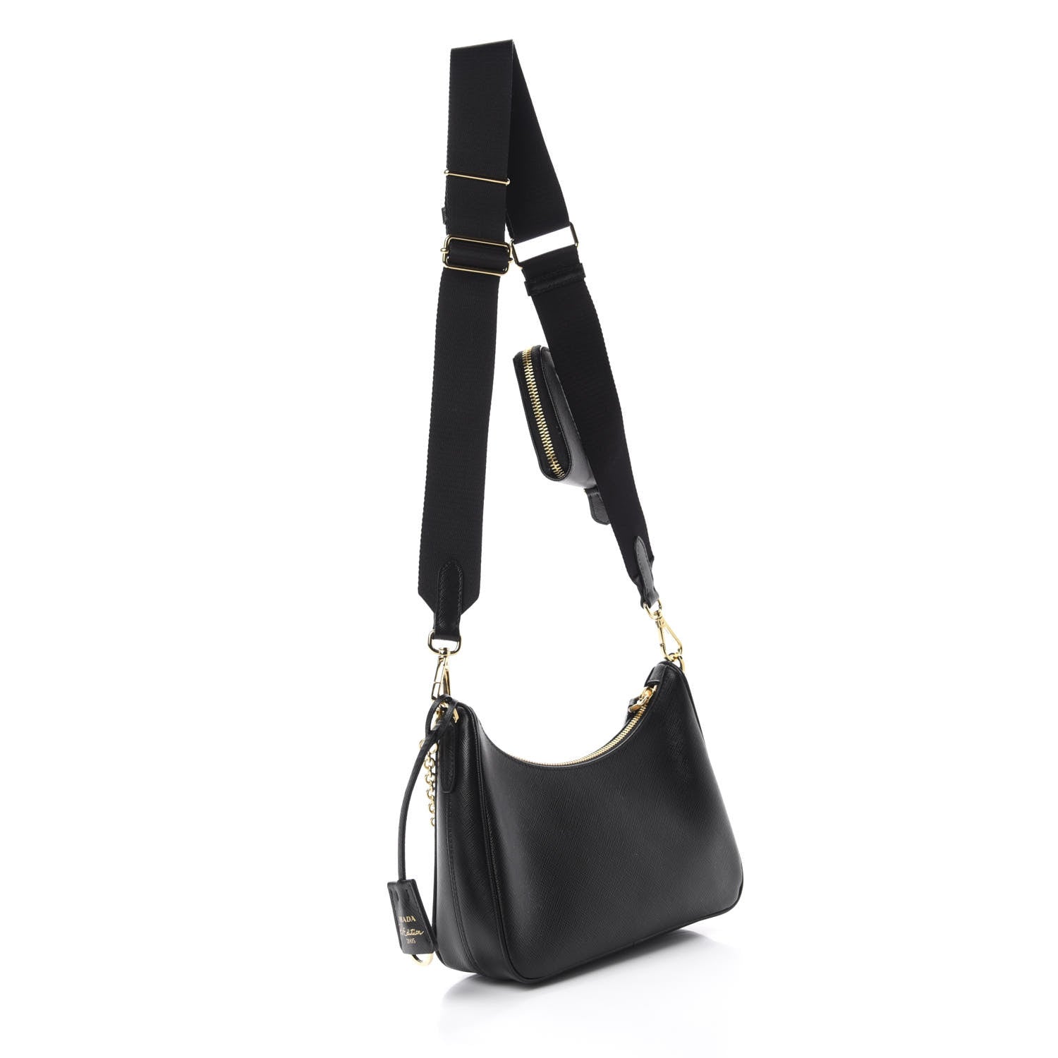Prada Saffiano Lux Re-Edition 2005 Shoulder Bag Black 3 of 11