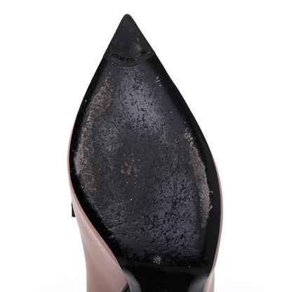 Louis Vuitton LOUIS VUITTON Calfskin Matchmake Cross Pumps 40 Beige Black 10 of 27