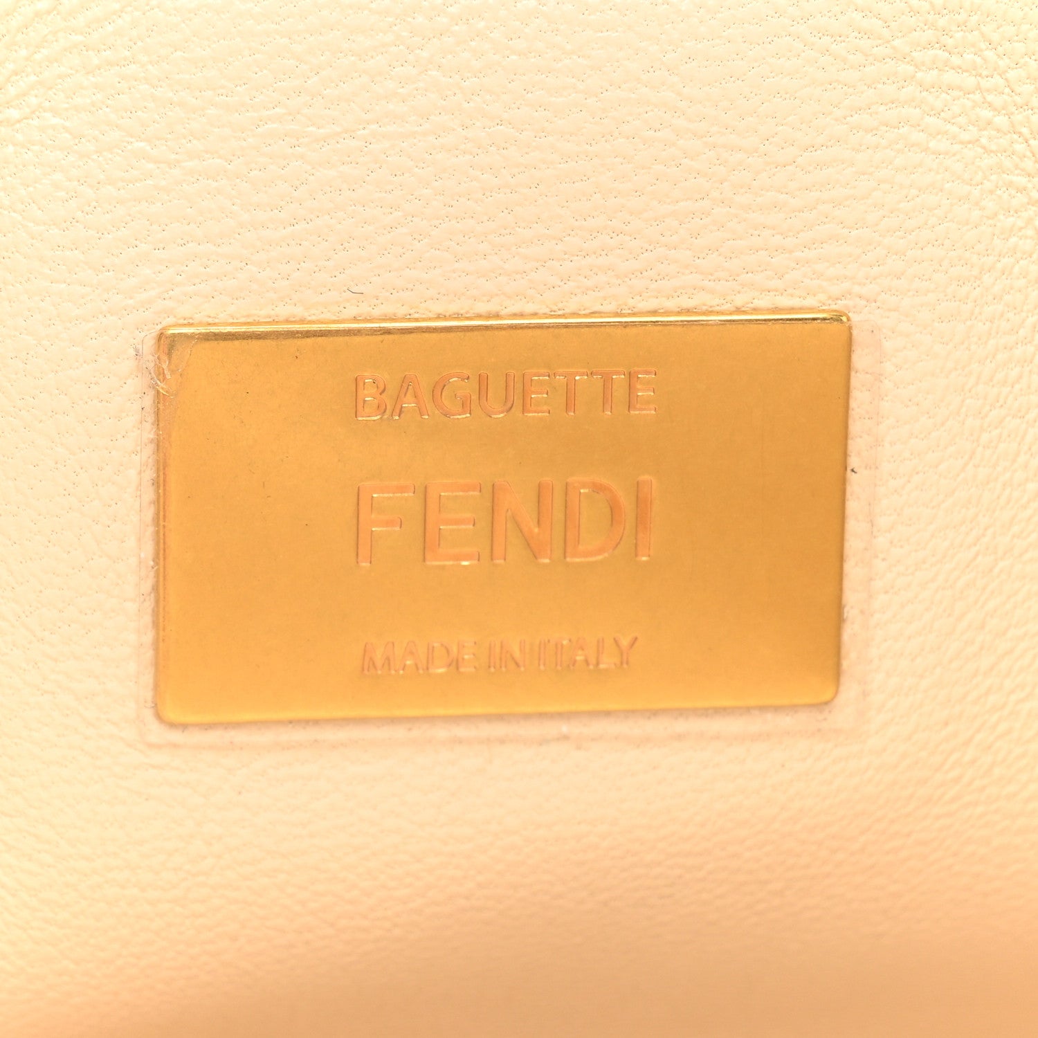 Fendi Nappa Small FF Embossed Midi Chain Baguette Poudre 6 of 7