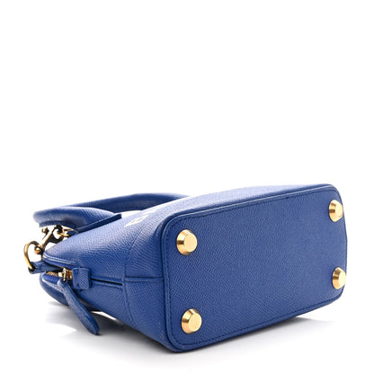 Balenciaga Signature Grained Calfskin Logo S Ville Top Handle Bag Bleu Roi White 4 of 12