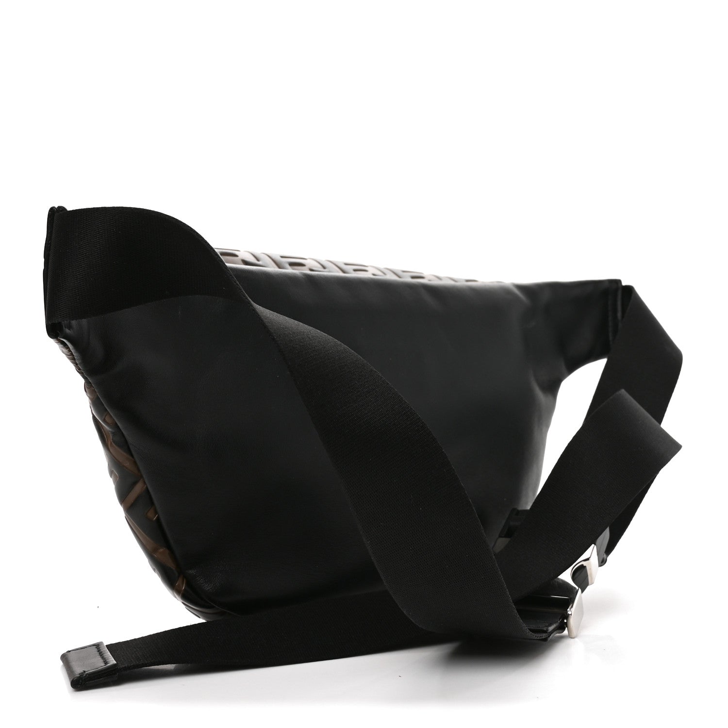 Fendi Vitello Century Bi-Color FF 1974 Embossed Belt Bag Maya Black 2 of 9