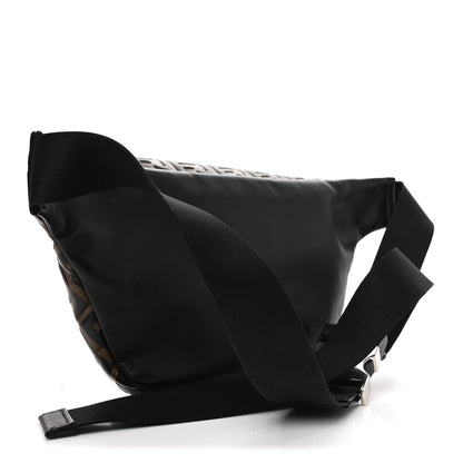 Fendi Vitello Century Bi-Color FF 1974 Embossed Belt Bag Maya Black 2 of 9