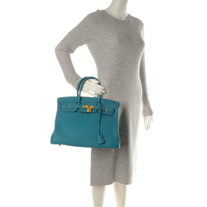Hermes Togo Birkin 35 Turquoise 2 of 23