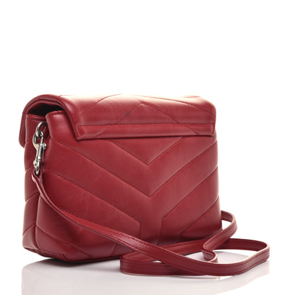 Saint Laurent Calfskin Y Quilted Monogram Toy Loulou Crossbody Bag New Lipstick 2 of 10