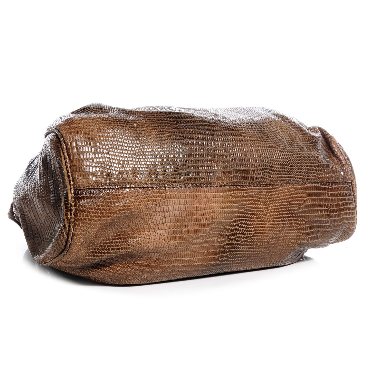 Lizard Embossed Medium Riki Brown