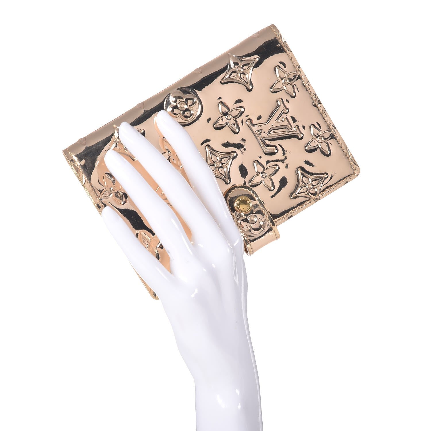 Louis Vuitton Monogram Miroir Small Ring Agenda Gold 2 of 10
