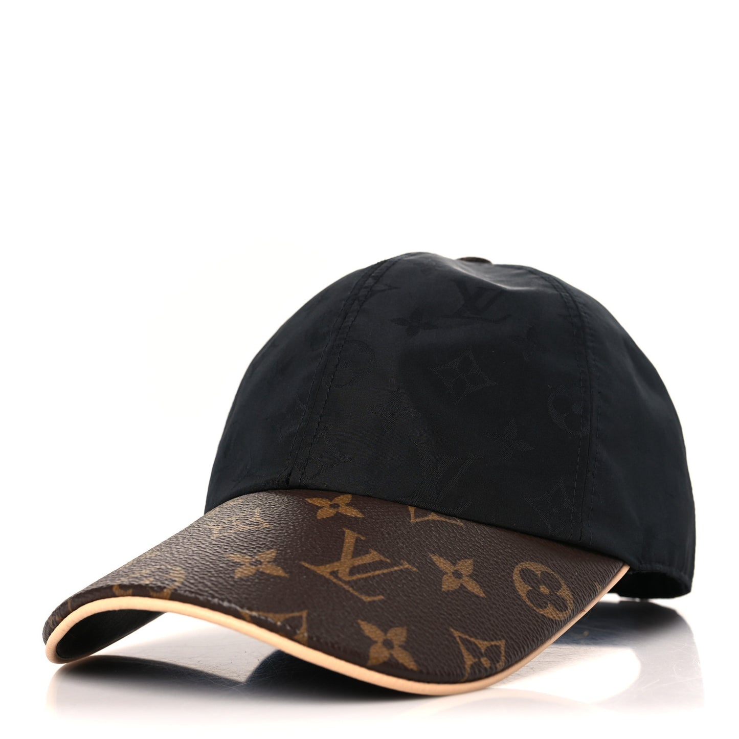Polyester Silk Monogram LV Get Ready Cap M Black
