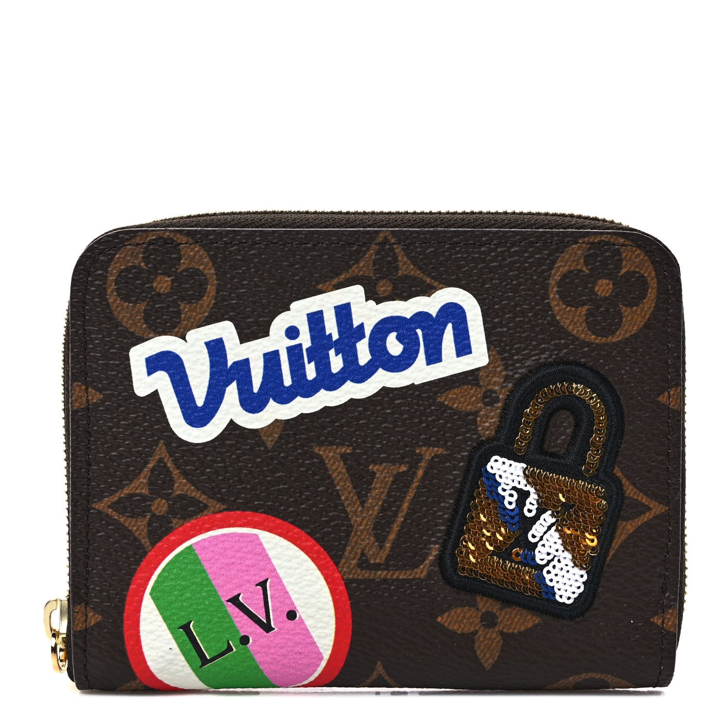 Louis Vuitton Monogram Travel Stickers Zippy Coin Purse 1 of 7