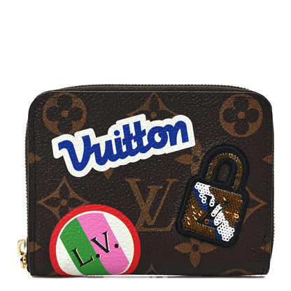 Louis Vuitton Monogram Travel Stickers Zippy Coin Purse 1 of 7