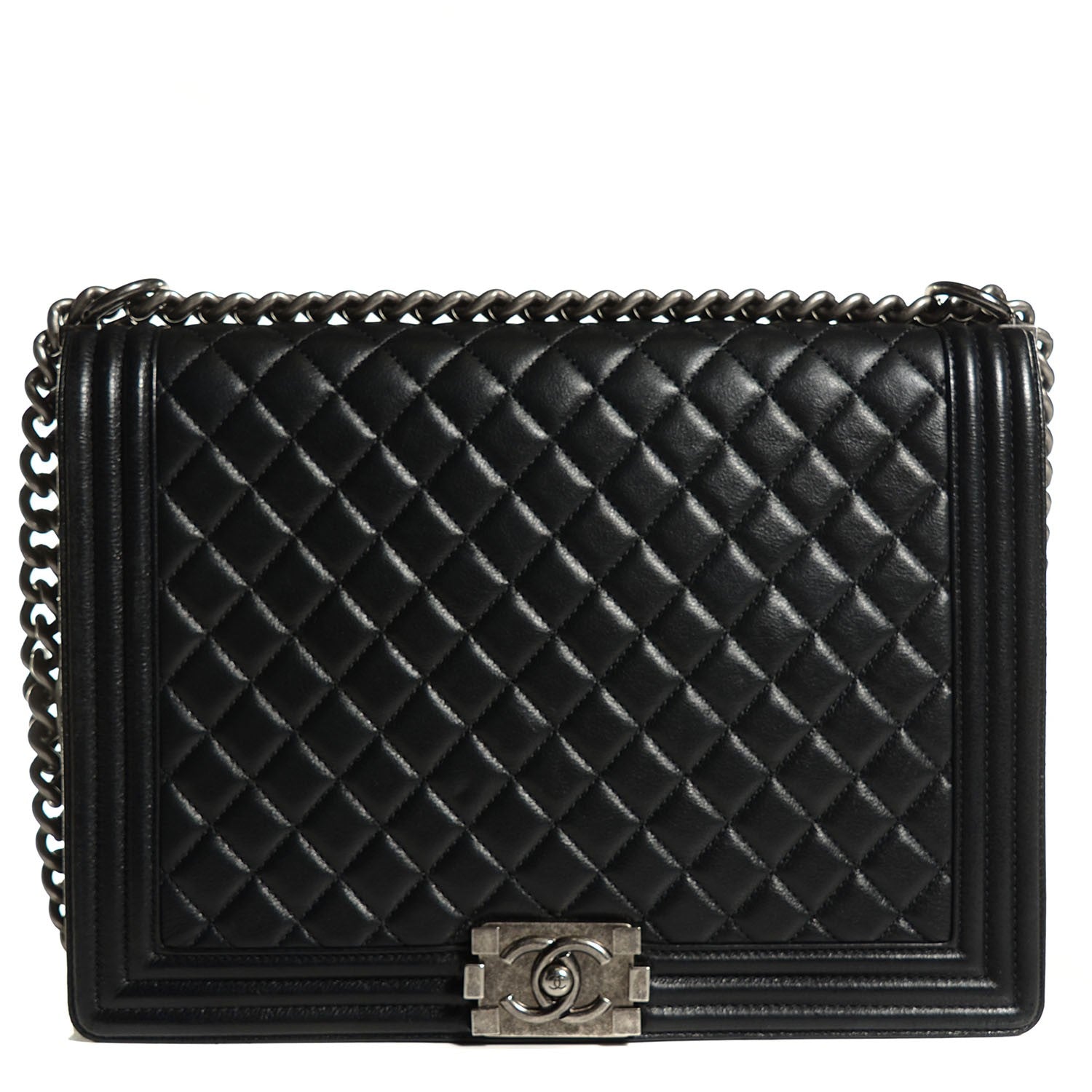 Chanel Calfskin Quilted Large Boy Flap Black 1 of 8